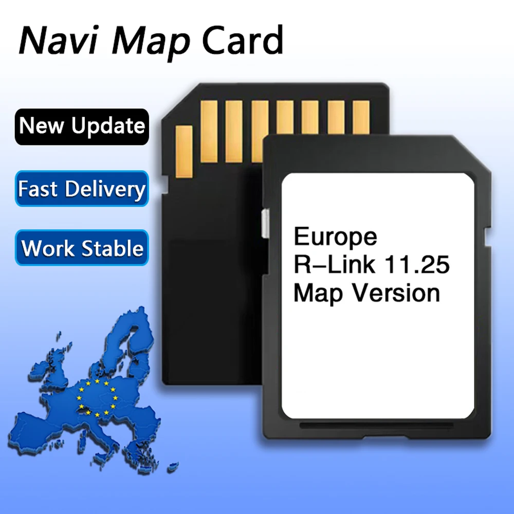 Para Renault Megane Laguna Kangoo tarjeta SD coche Sat Nav 16GB Europa Reino Unido 2024 mapa mejorado GPS navegación por carretera Carminat r-link 11,25