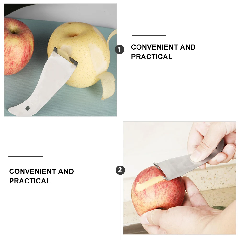 

2Pcs Multifunctional Fruit Knife Stainless Steel Sugarcane Peeler Kitchen Gadget For Apple Fruits Vegetables Tools