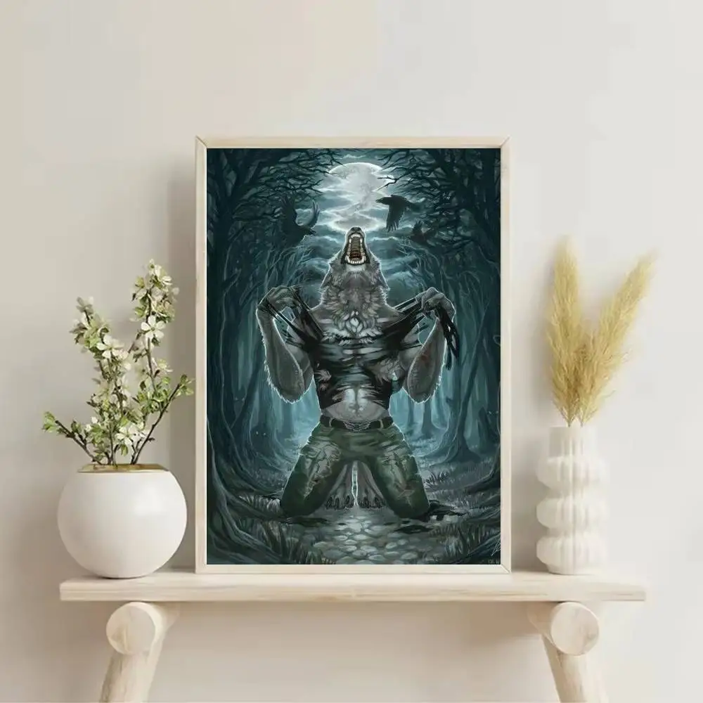 Cool S-Sigma Alpha Wolf Meme Poster Self-adhesive Art Waterproof Paper Sticker Coffee House Bar Room Wall Decor