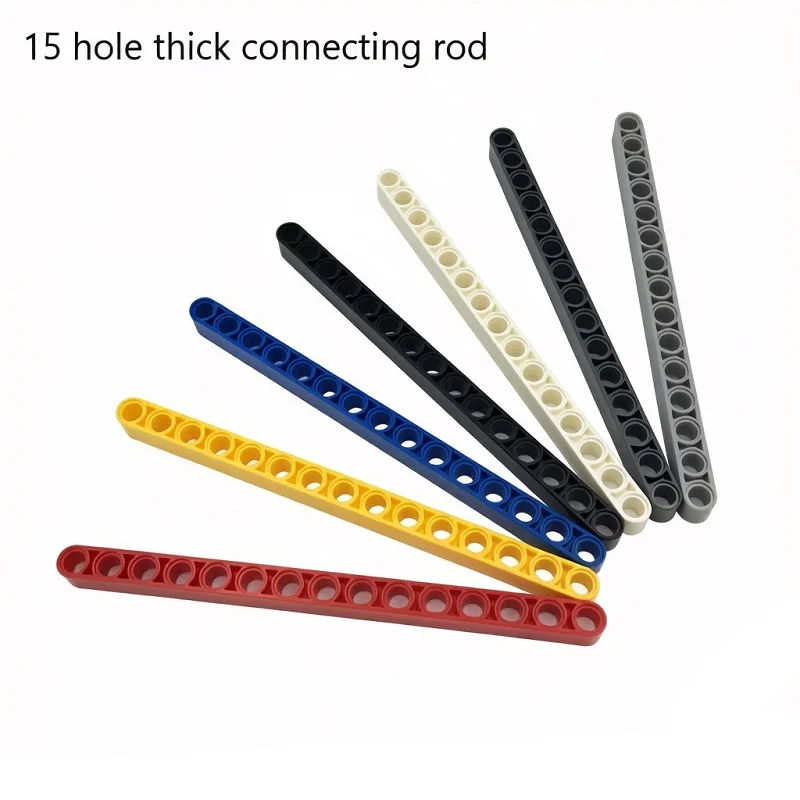 10pcs MOC Technology Building Block Parts 32278 Straight Beam with Holes 1x15 Thick Connecting Rod Building Block Toys