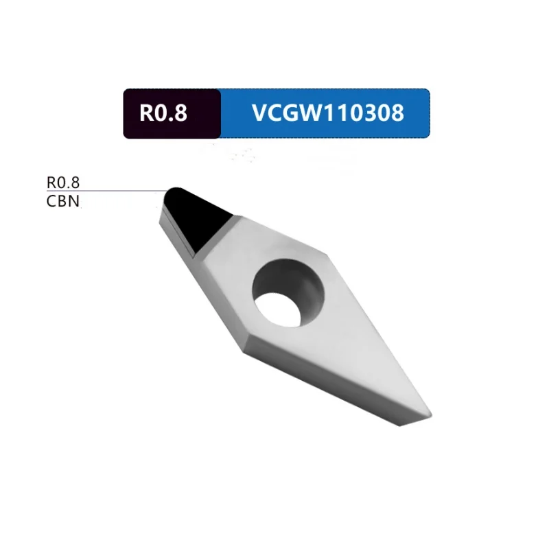 CBN VCGW 110302 /04/08 160402 /04/08 Inserir ferramenta de torneamento de cristal único cortador de diamante de alta dureza para aço carbono
