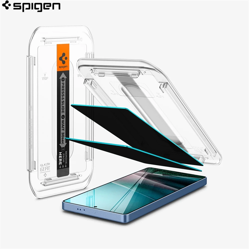 Фото 2 шт. Защитное стекло Spigen Glas.tR EZ Fit Sensor для Samsung Galaxy S26 Ultra S25 S24, закаленное, с функцией защиты конфиденциальности