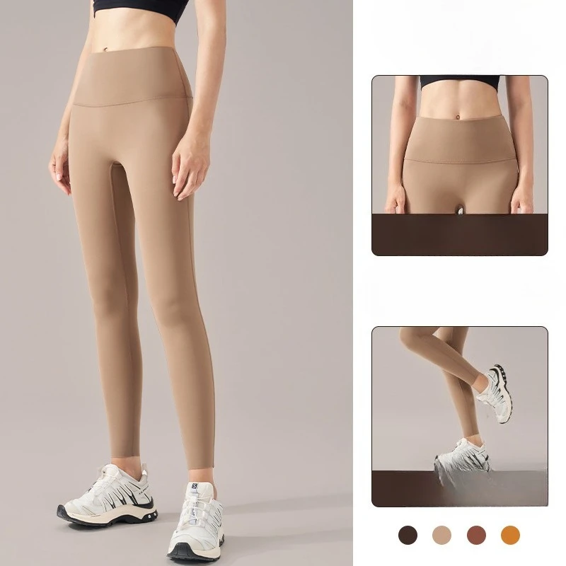 

2026 Women High Waist Hip Lifting Yoga Pants Autumn Winter Seamless Anti Roll Edge Sports Fitness Workout Leggings