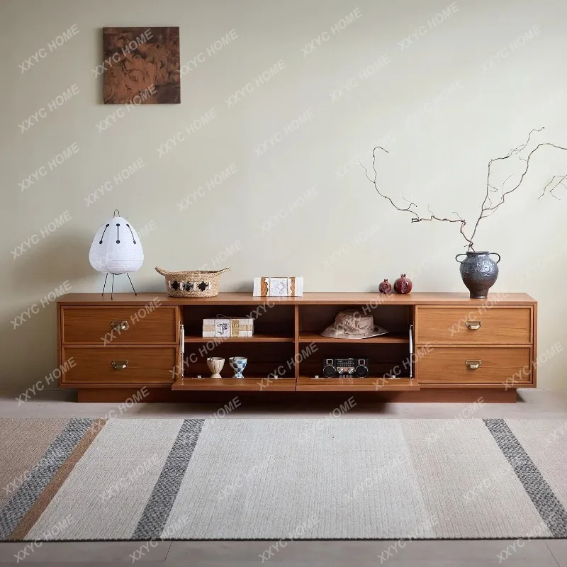 XXMedieval TV Cabinet Living Room Floor Locker Multifunctional Household Storage Cabinet