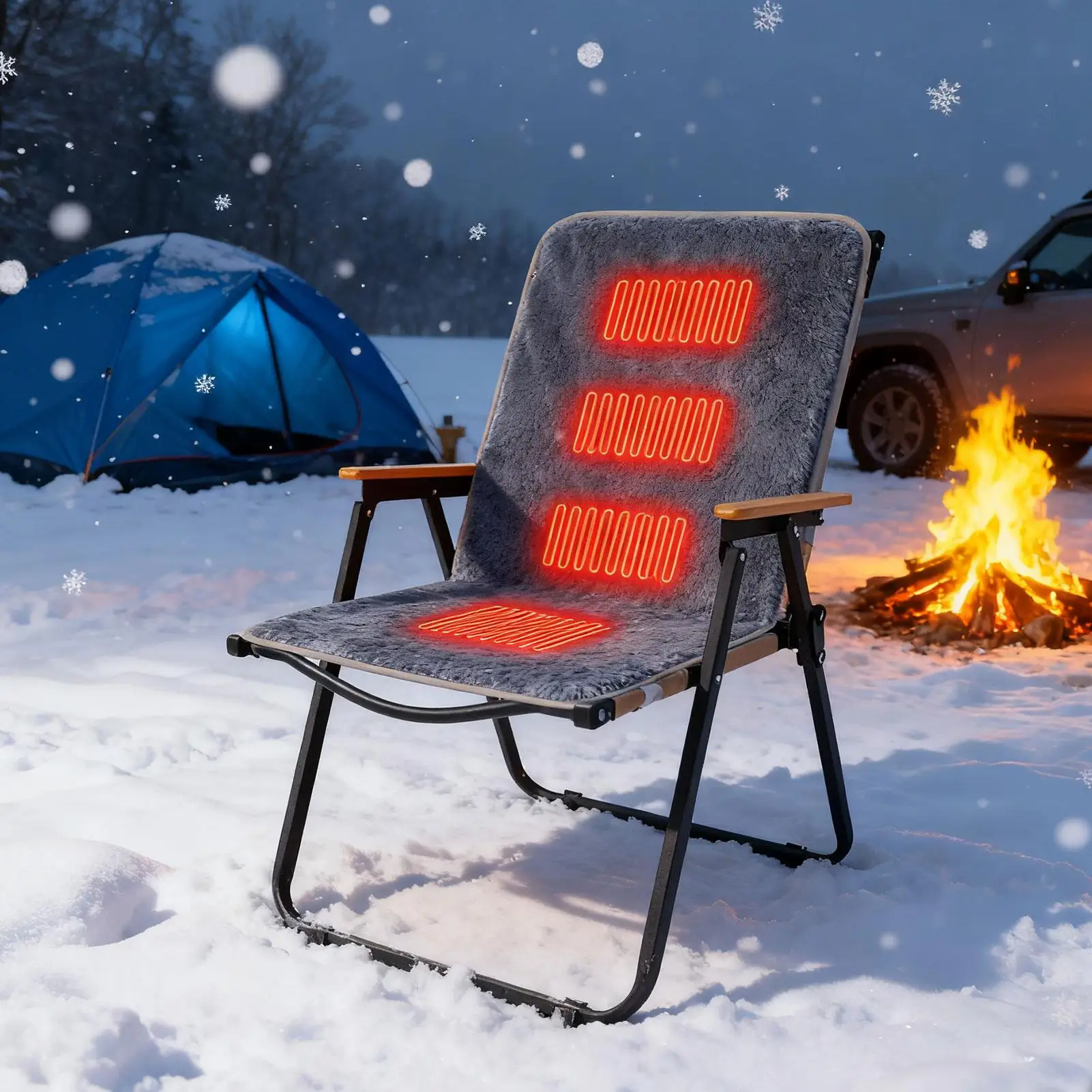 

Heated Seat Cushion USB Powered Portable Mat Outdoor Adjustable Heat Seat Cushion For Indoor Outdoor Travel Camping Fishing