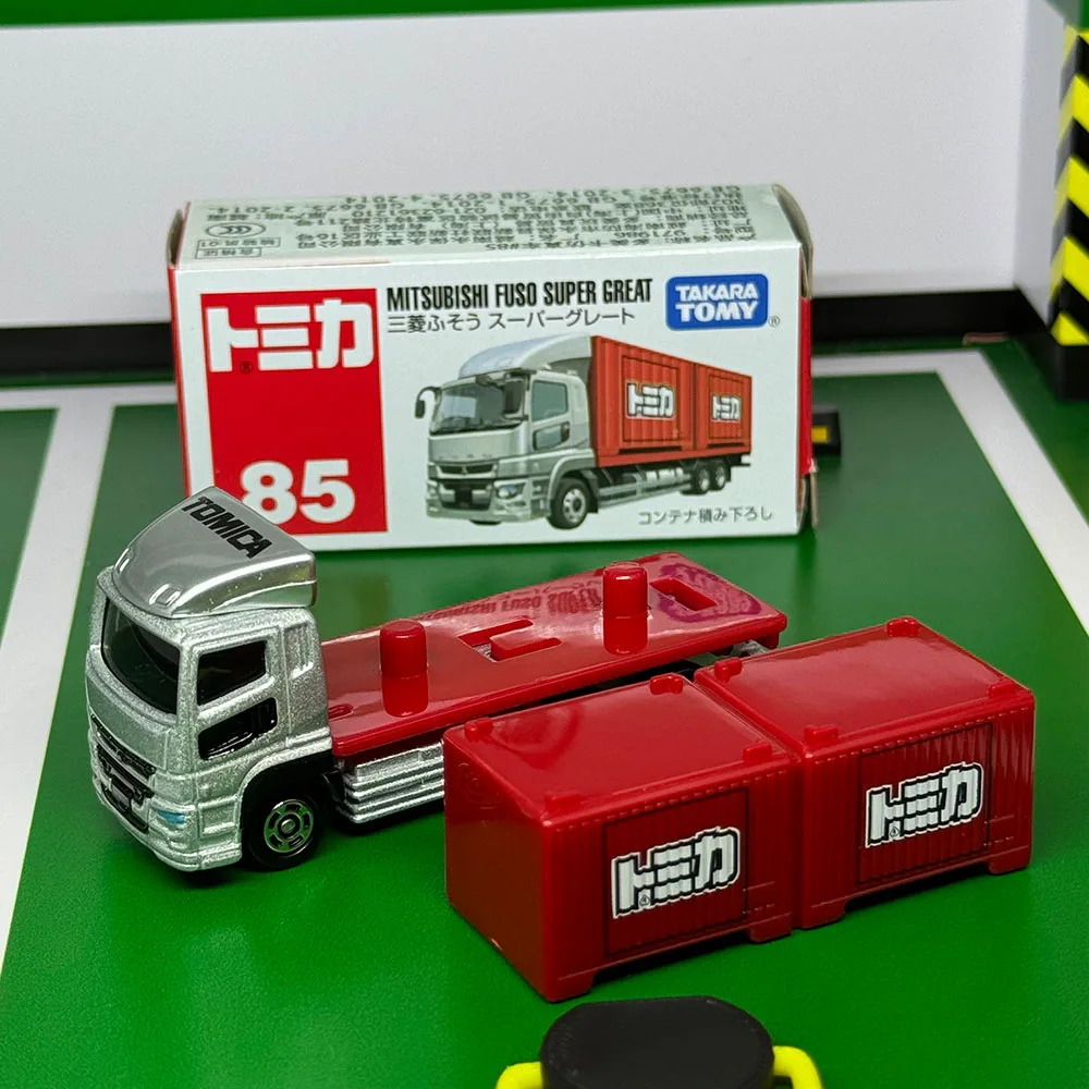 

Takara Tomy Tomica No.85 Mitsubishi Fuso Super Great Литье под давлением Статический сплав Автомобильный режим Коллекция Дисплей Игрушка для мальчика в подарок