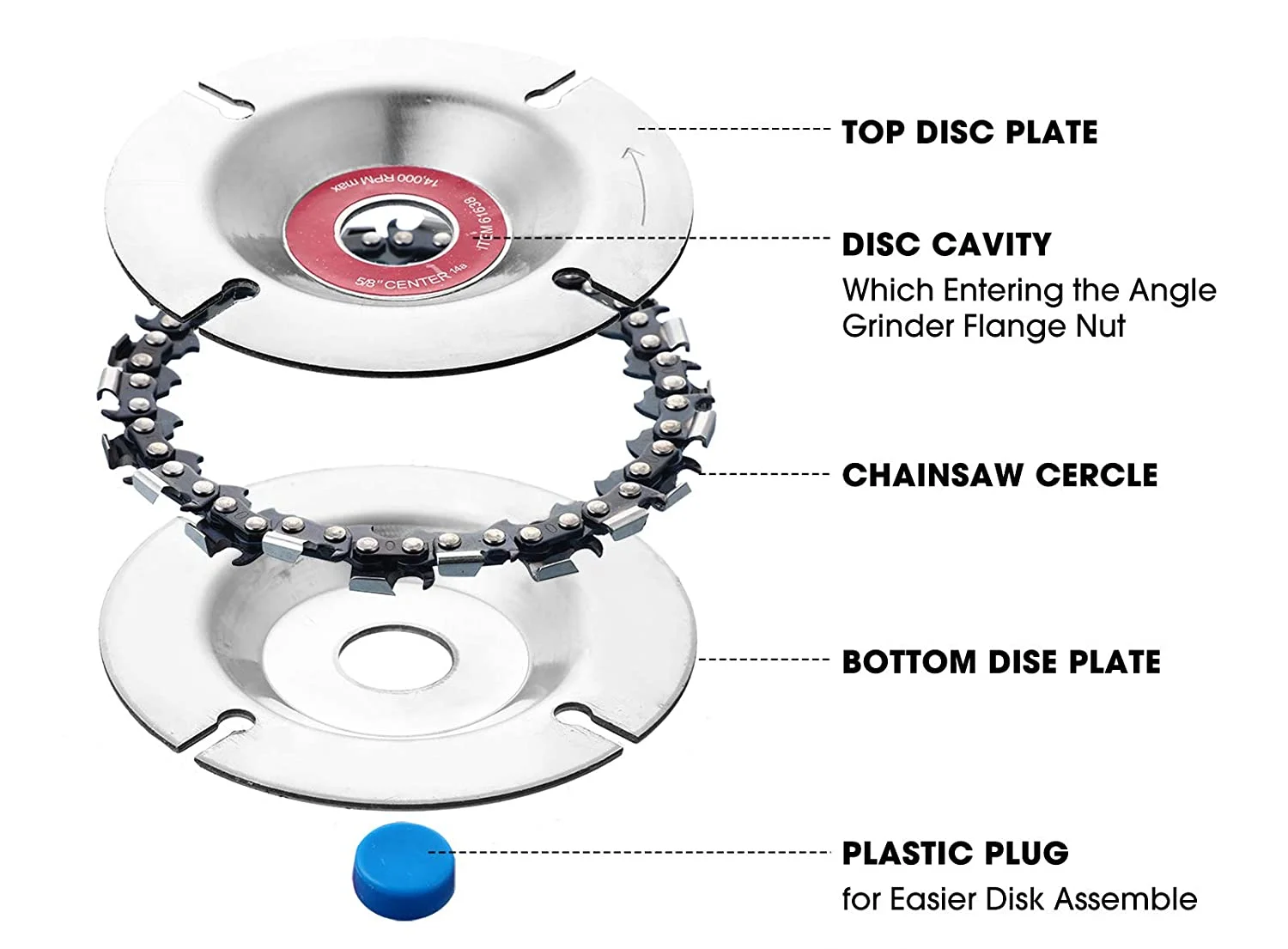 Disco abrasivo per intaglio del legno disco abrasivo per lucidatura a disco 12T disco per catena 3T lama per sega circolare per levigatura piastra abrasiva