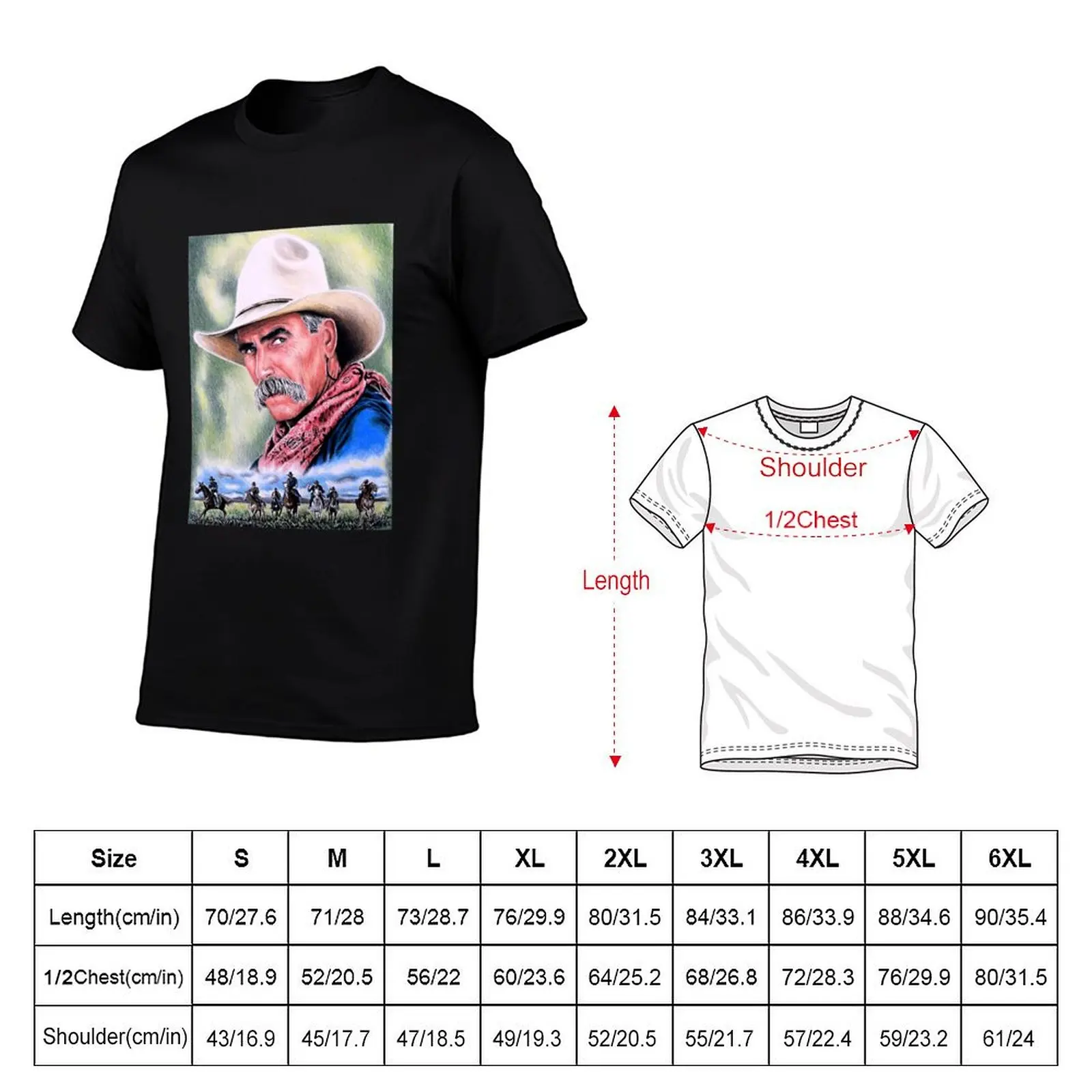 Sam Elliot Actor Received Many National Awards Golden Globe Academy Cowboy Music T-Shirt designer shirts t shirt men 100℅ cotton