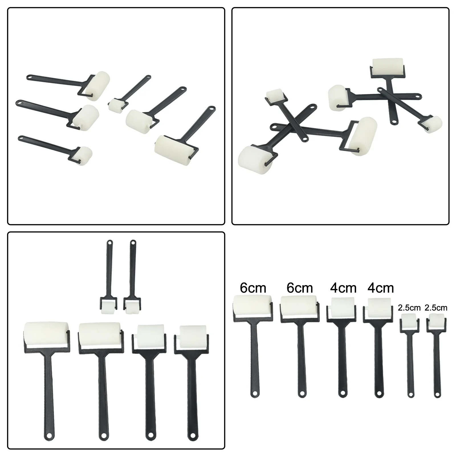 For Children Craft Painting Tools Set 6pcs Foam Sponge Roller Brushes Suitable For Various Art And Hobby Projects