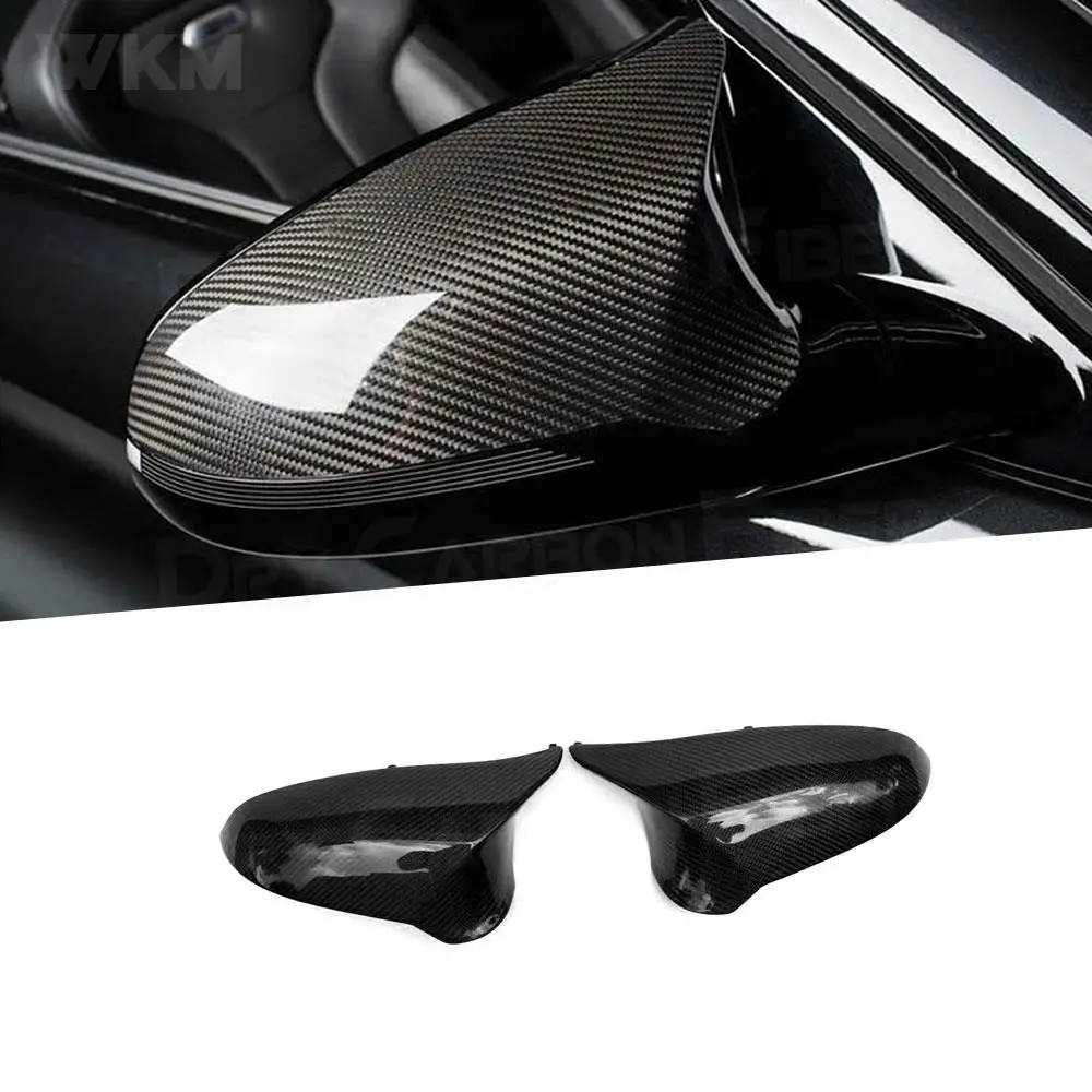 

For BMW F80 M3 F82 M4 2015 -2018 Rear View Mirror Trim Caps Horn Replacement Style Dry Carbon Fiber Side Mirror Cover LHD 2PCS