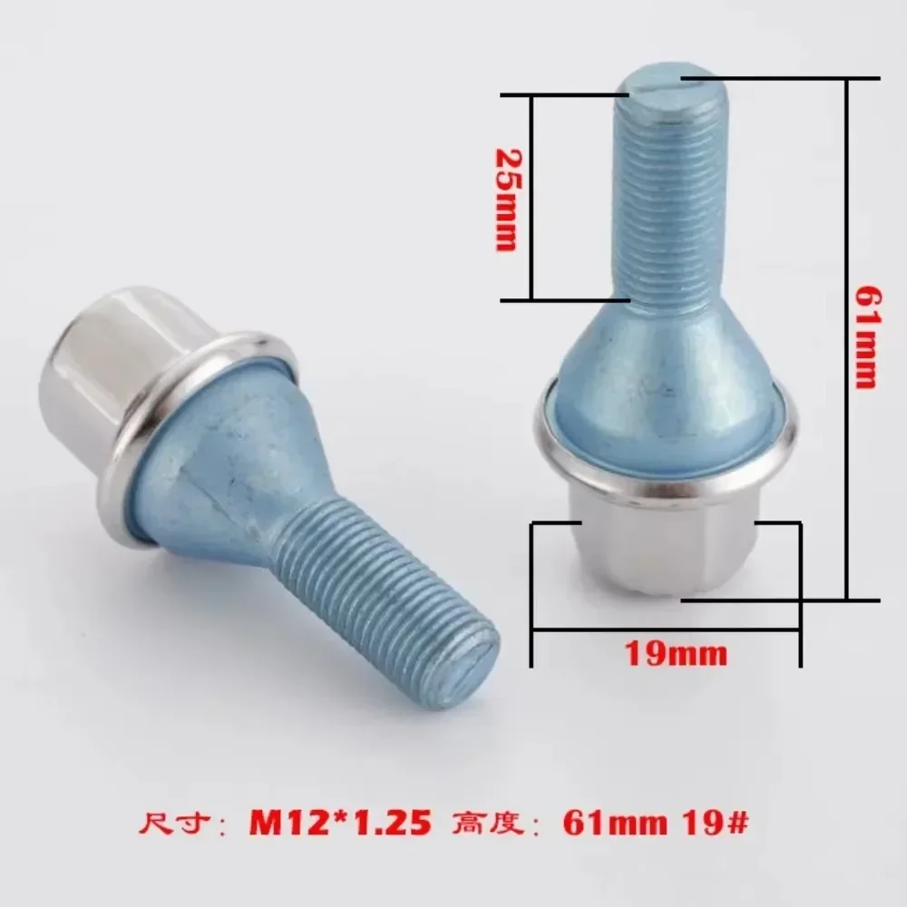 1pc Lug Bolt Wheel Hub Screw Fit for Jeep Cherokee Compass Patriot Renegade Grand Commander M12x1.25 Hex 19mm Lenght 61mm