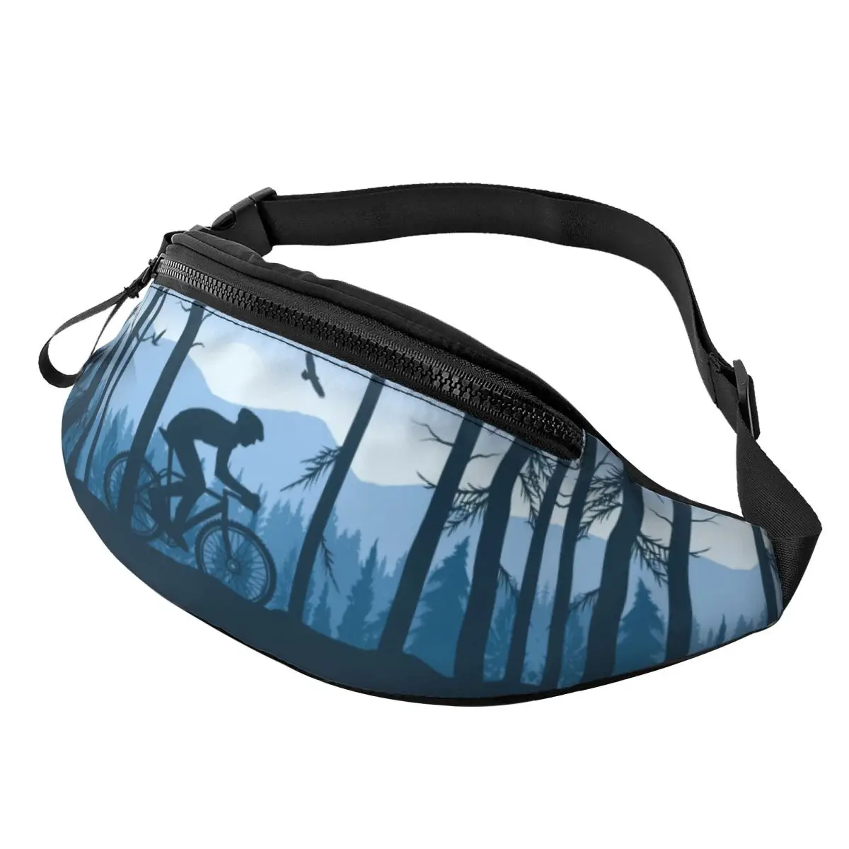 

Custom MTB Mountain Bike Fanny Pack Women Men Cycling Bicycle Cyclist Crossbody Waist Bag for Camping Biking Phone Money Pouch