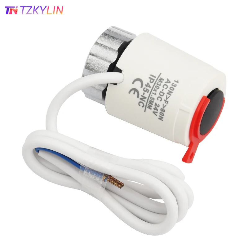 24 В нормально закрытый NC M30x1,5 мм электрический термопривод для подогрева пола TRV термостатический клапан радиатора