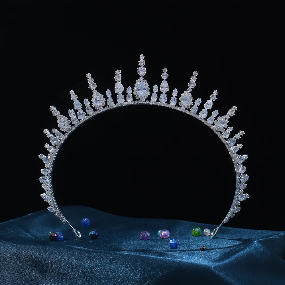 Luxury Queen Crowns For Wedding Hair Jewelry Headdress Crystal Bridal Tiara Crown For Women Pageant Diadem Party Bride Headpiece