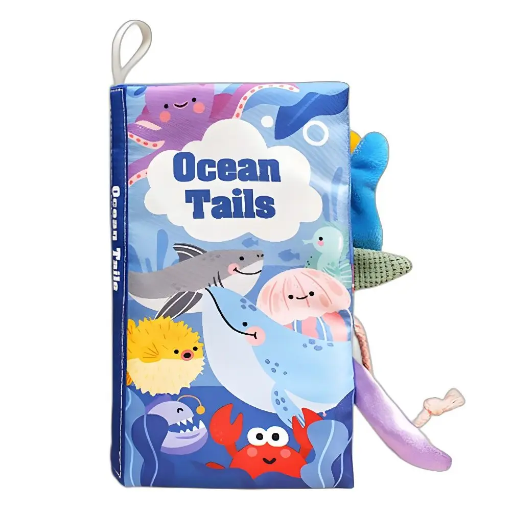 สัตว์หางเด็กหนังสือเด็กการศึกษาเด็กหนังสือผ้านุ่มปริศนาแบบโต้ตอบหนังสือของขวัญวันเกิด