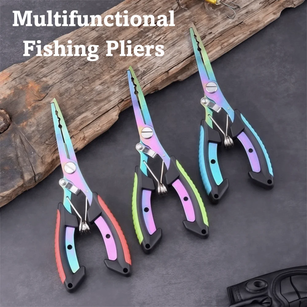 متعددة الوظائف الصيد إبرة زردية طويلة الفولاذ المقاوم للصدأ جيب تصميم الصيد كماشة خفيفة الوزن قفل تصميم إغراء كماشة