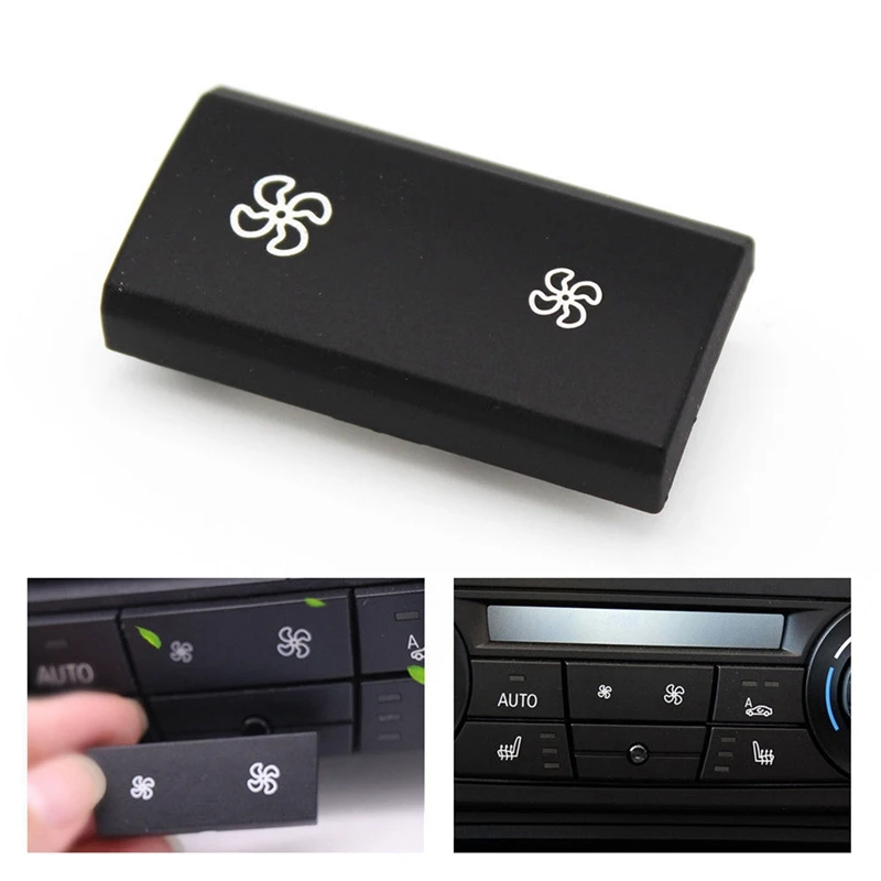 2X Car Wind Air Volume Air Conditioning Fan Switch Button Cover For BMW X5 X6 E70 E71