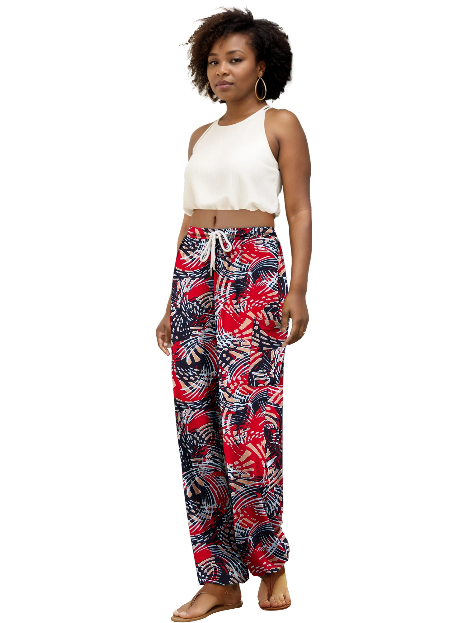 

Африканские брюки для женщин, женские брюки из африканской ткани с восковым принтом, традиционная африканская одежда WY10312