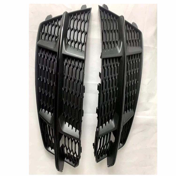 

New style C7.5 S6 A6 ABS glossy black car fog honeycomb mesh grille fog lamp cover for Audi A6 2013-2015