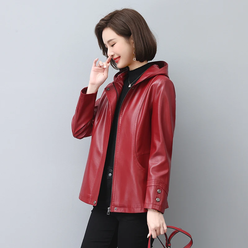 Haining Echt Leren Jaet Dames Casual Slim Fit Schapenvachtjas Grote Maat Bovenkleding Lente Herfst Nieuw Sle