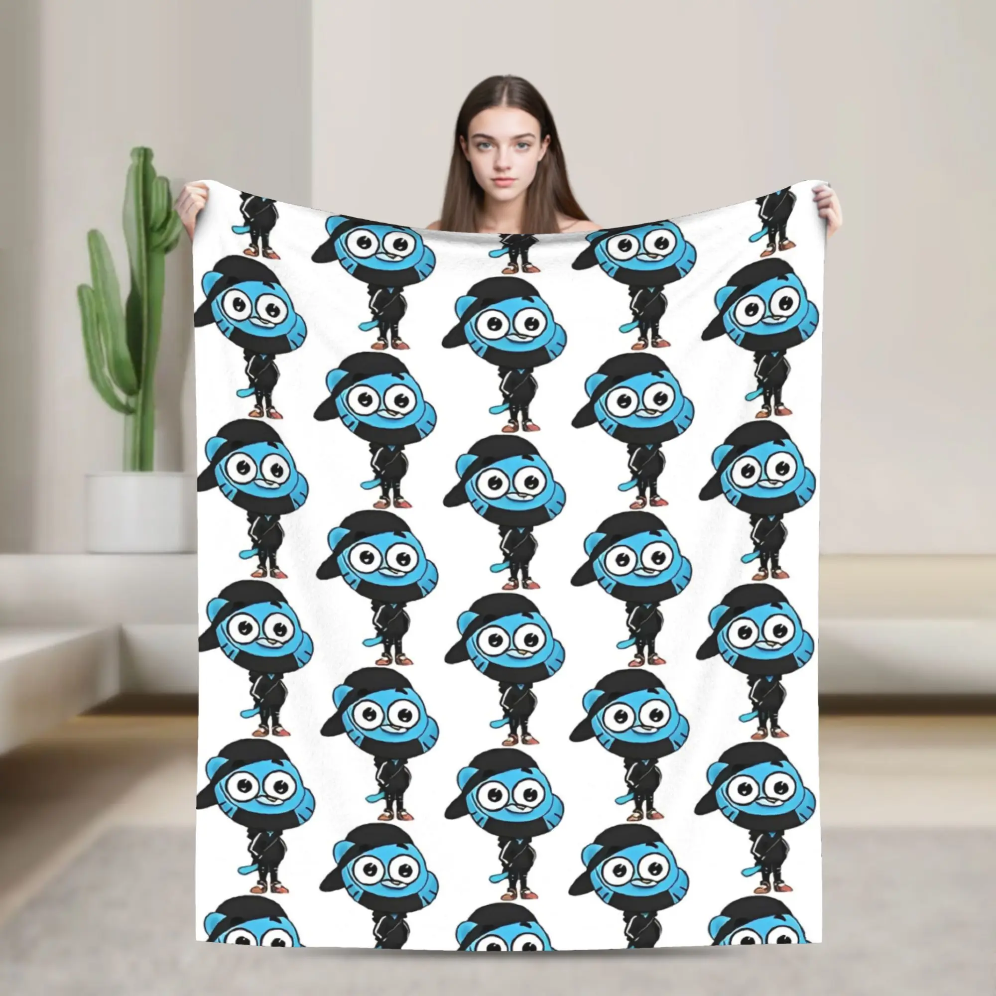 Gumballs Cute Cartoon Comedy Blankets  Flannel Funny Warm Throw Blankets for Coverlet Textile Decor