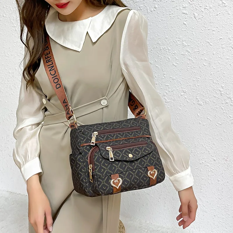 Women's Canvas Crossbody Bag Small Luxury Designer Tote Shoulder Bags For Women Messenger Bag Summer Handbags