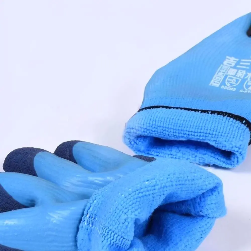 Thickened Thermal Safety Gloves Waterproof Rubber Anti Slip Working Mittens For Cold Storage Construction Fishing