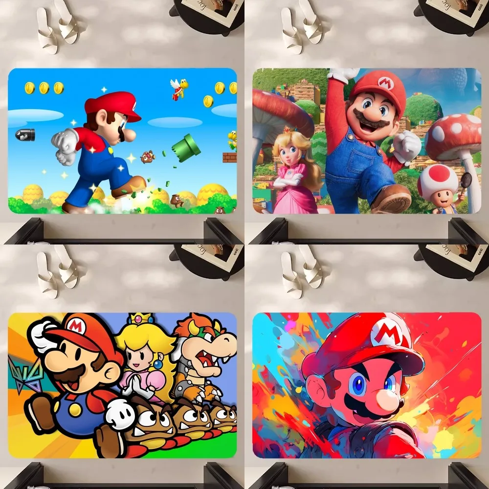 game-m-marios Floor Mat Anti-Slip Bathroom Kitchen Bedroom Living Room Entrance Rug Home Decor