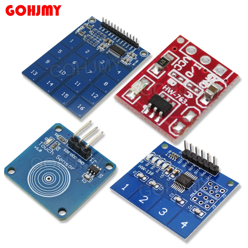 1/4/8/16 Channel Micro Touch Key Capacitor Module TTP223/TTP223B/TTP224/TTP226/TTP229 Digital Touch Switch Sensor Digital