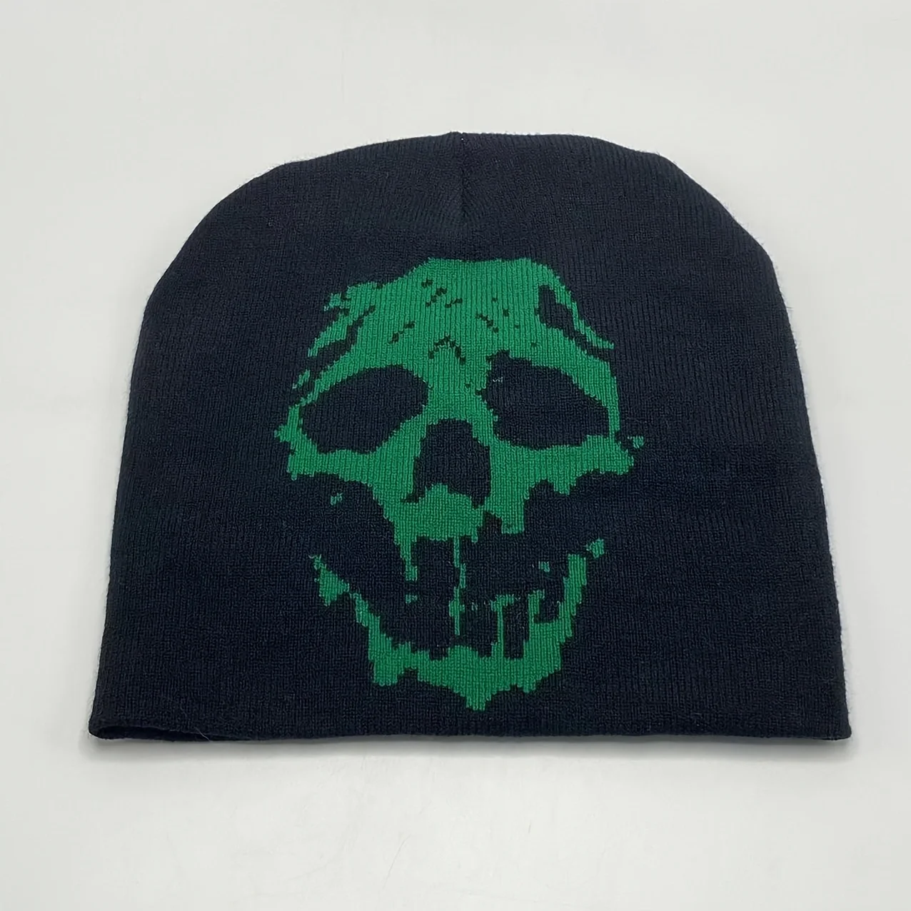 1PC skull jacquard knitted hat, personalized street cold hat, unisex, suitable for daily leisure, outdoor sports, when the holid