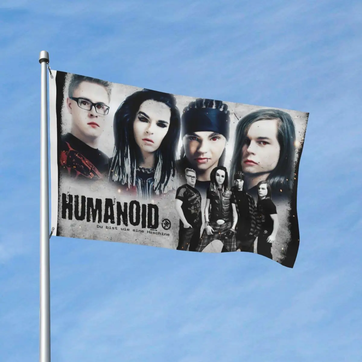 Tokio Hotel Rock Flag Fade Proof Indoor Outdoor Banner BillKaulitz 2 Grommets Hanging Decoration