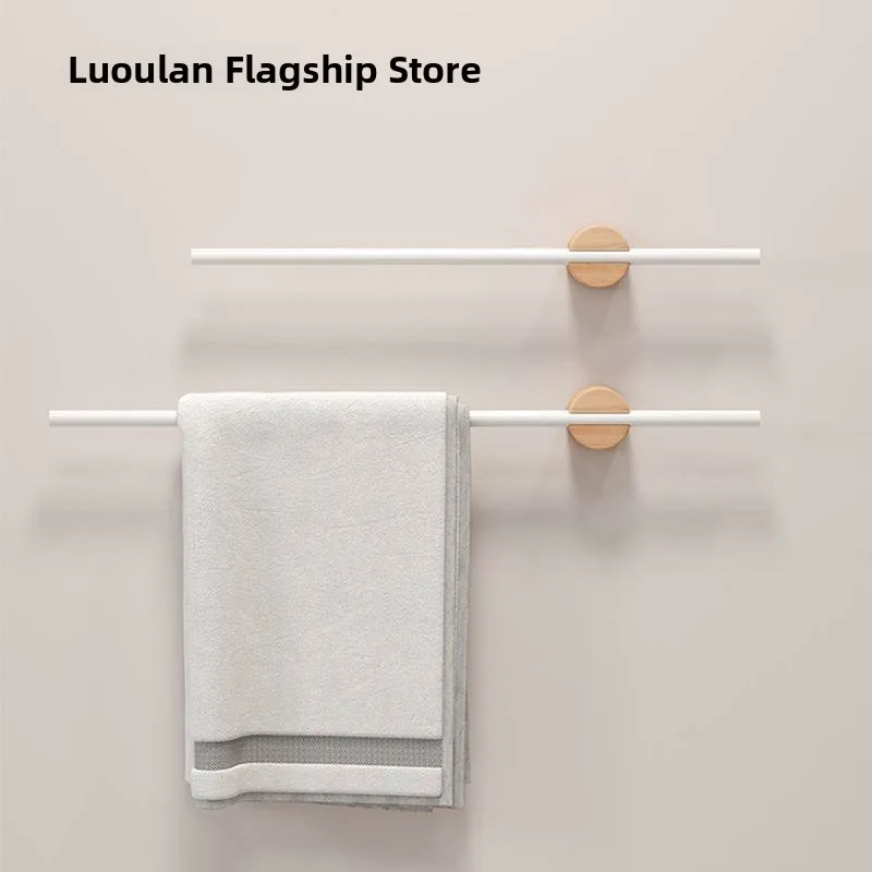 

Walnut Batoom Towel Ra No Drilling Required Toilet Batoom Towel Rod Storage elf Luxury Hanging Ra for Batooms