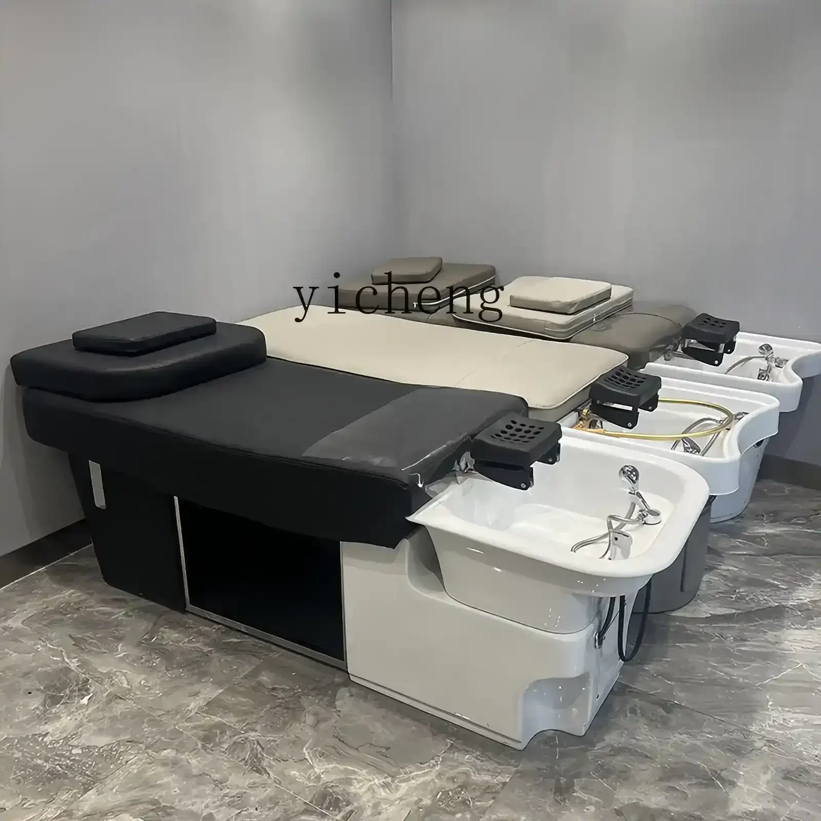 

W5.18 semi-reclining barber shop shampoo bed hair salon special flush bed fashionable and comfortable beauty bed