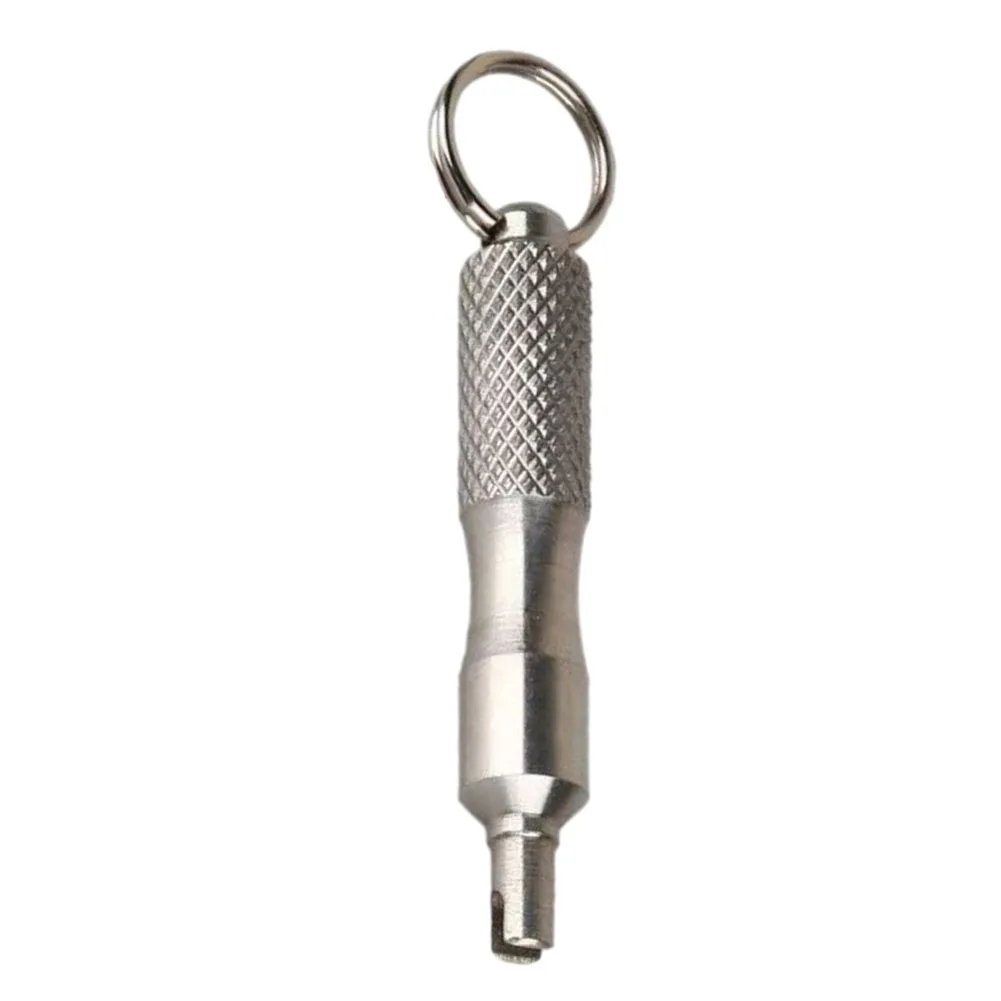 1pc Tire Screwdriver Screw Driver Stainless Keychain Tire Core Wrench Spanner For Car Motor Tyre Installation Repair Tools
