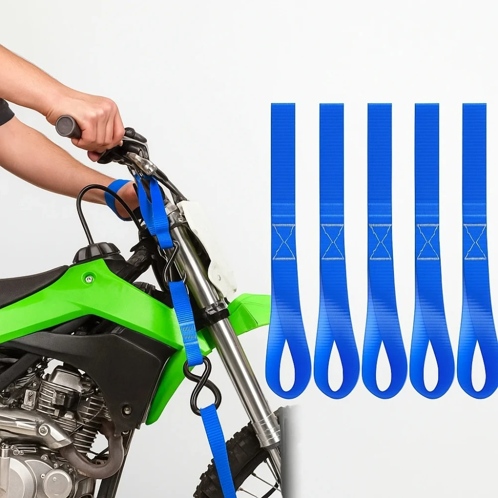 

Soft Loop Tie Down Straps or Securing ATV Motorcycles Scooters Dirt Bikes Lawn Mutipurpose Motor Tie Downs Luggage Straps