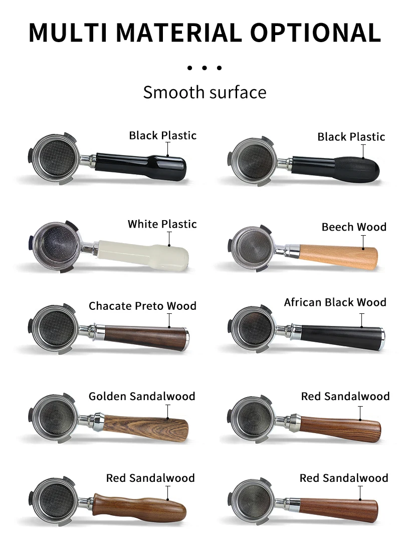 51mm Kaffee-Siebträger ohne Boden mit Holzgriff für Delonghi Dedica EC680 EC685 Ersatz-Filterkorb Barista-Zubehör – Detail 5