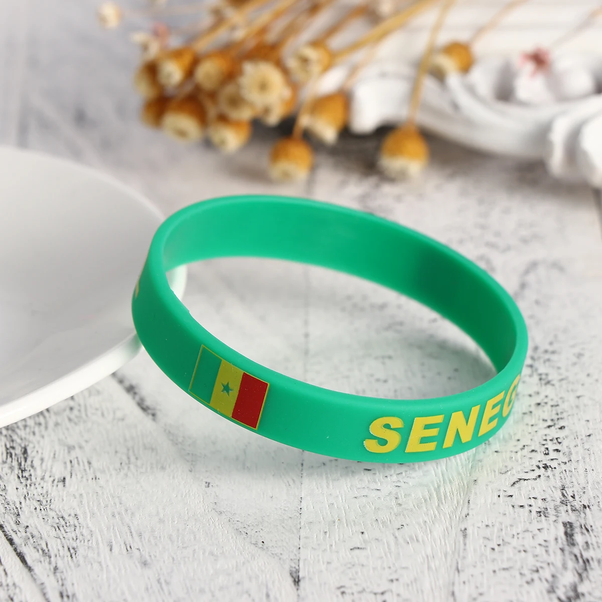 

6 Pcs Tennis Silicone Bracelet Miss Anti Fainting Wristband Striped Country Flag