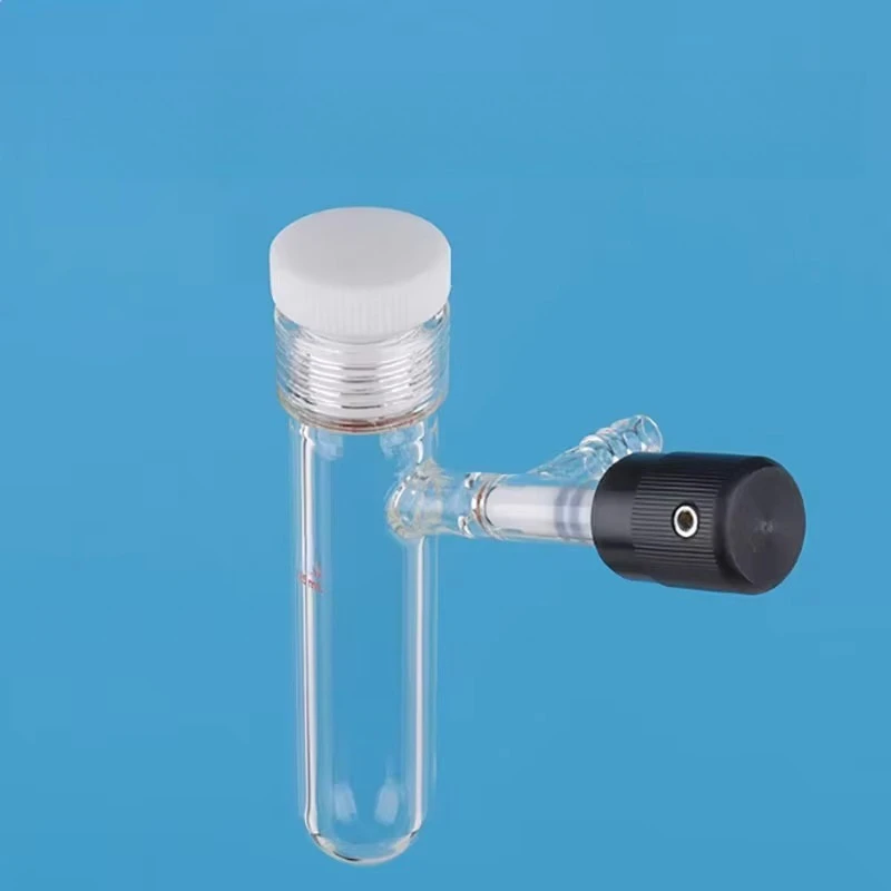 15mL Thick‑Walled High Vacuum Reaction Bottle With Internal Thread, Lab Chemical Vessel