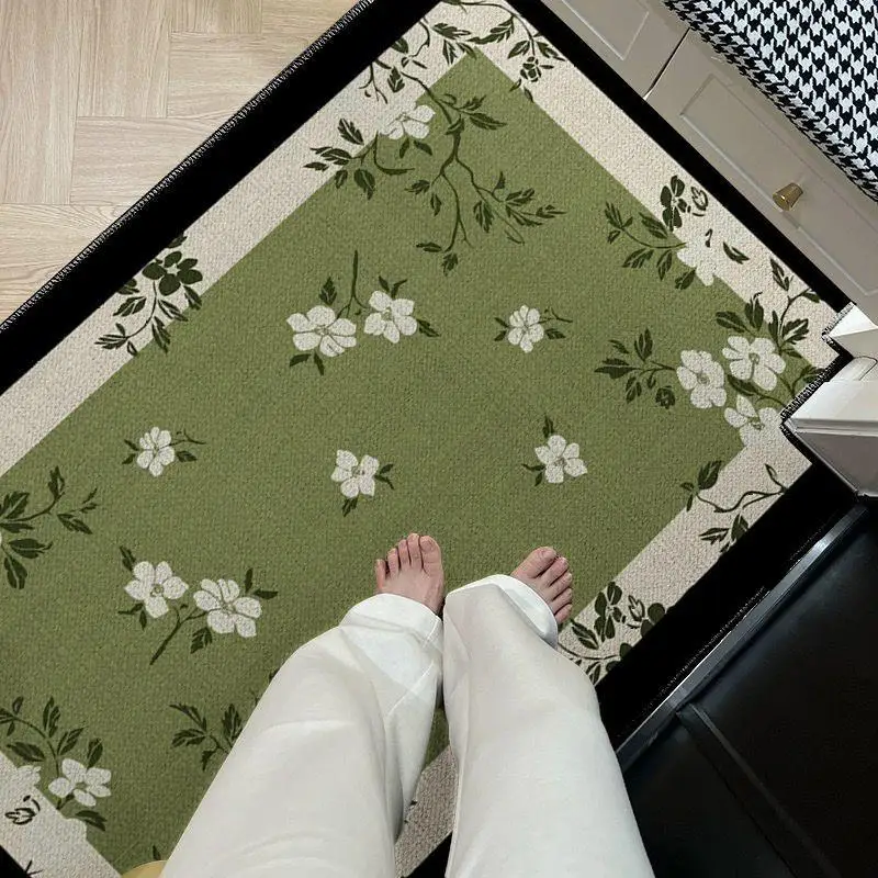 

Velvet Door Mat Easy to Maintain Dirt Resistant Home Entrance Rug Dust And Soil Removal Foot Pad Anti Slip Mat