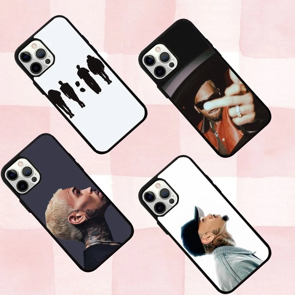 

C-Chri-is Rapper B-Browns Phone Case For IPhone 16,se4,15,Pro,Max,Case 14,Plus,13,12,11 Magesafe Magnetic Wireless Charge Cover