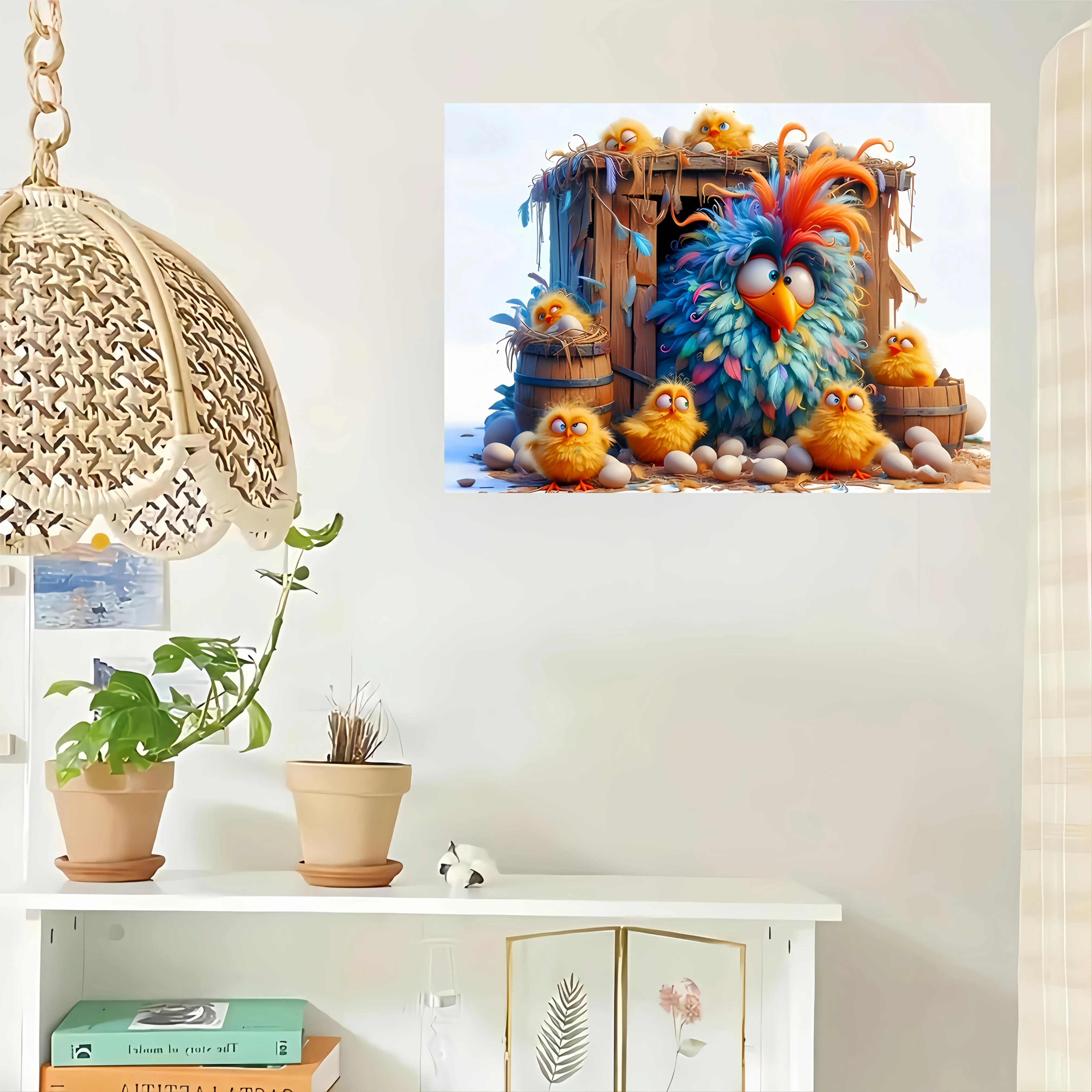 1000 stuks kleurrijke kippuzzel - levendige gemengde kleuren, uitdagend doe-het-zelf intellectueel spel voor volwassenen, familieplezier interactief P