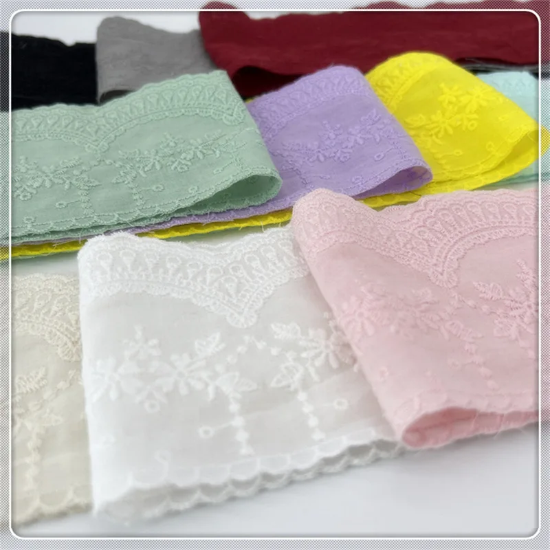 1 Meter African Lace Fabric 2022 Cotton Border Lace Accessories 8CM race Home Doll Skirt Decorative Encaje Embroidery dentelle