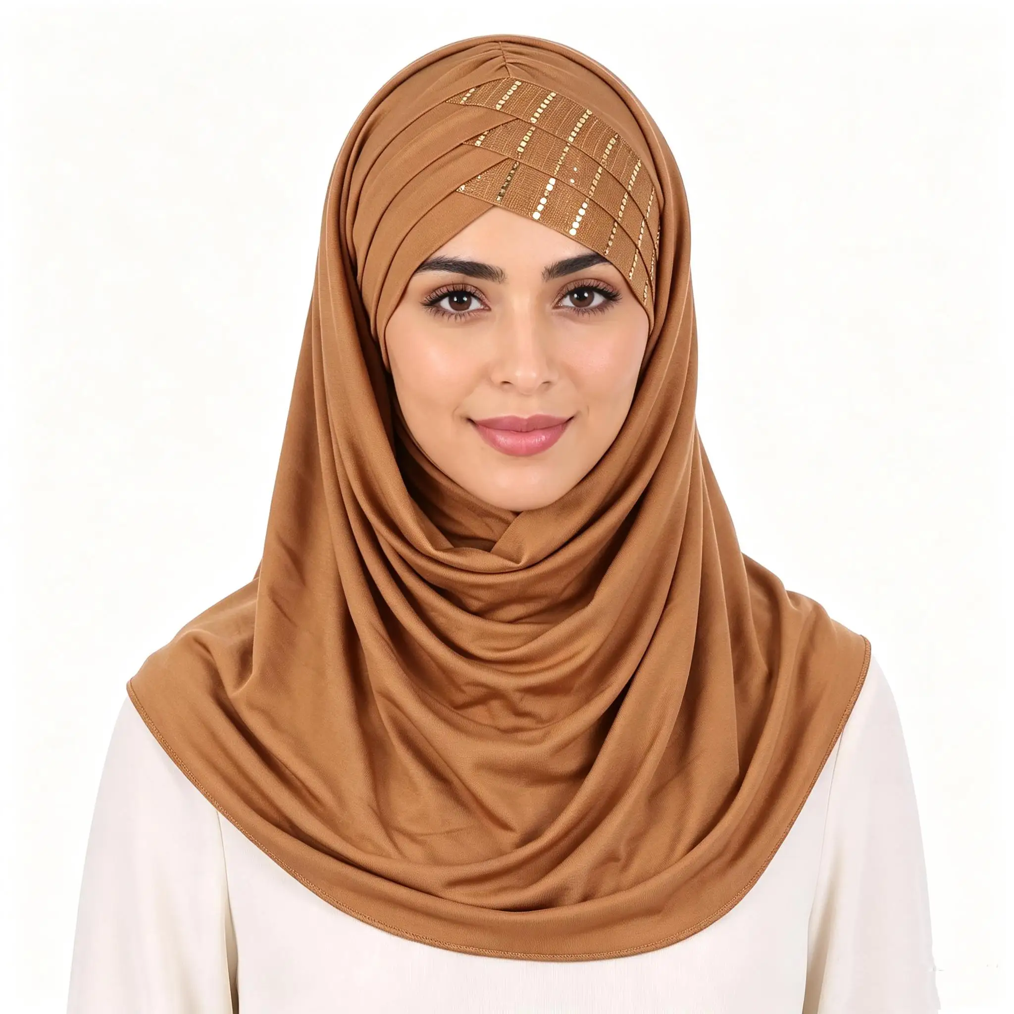 Muslim Fashion Ladies Hijabs Shawls And Wraps for Women Headscarf Femme Musulman Hijab Ready to Wear Turban Islamic Headwear 5