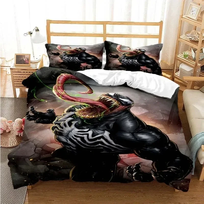 

Venoms Bedding Set Duvet Cover Bed Set Quilt Cover Pillowcase Comforter king Queen Size Boys Adult Bedding Set