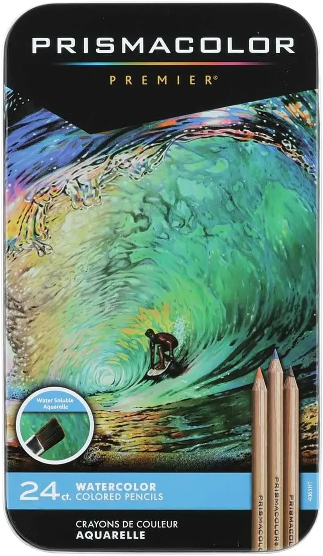 

Набор акварельных карандашей из 24 предметов для ярких художественных проектов, легко смешиваемые, легко растушевываются