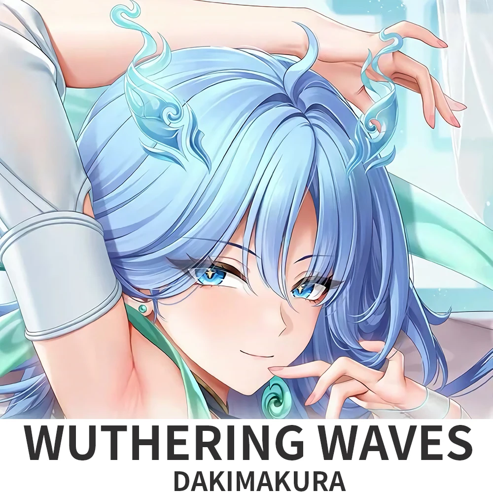 Wuthering Waves Dakimakura Hugging Body Pillow Case Anime Qingxiao Cosplay Otaku Cushion Cover Bedding