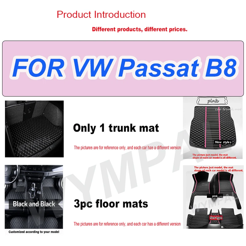 

РОСКОШНЫЕ автомобильные коврики на заказ для VW Passat B8 2016 2017 2018 2019 2020, роскошные кожаные автомобильные коврики для мужчин и женщин