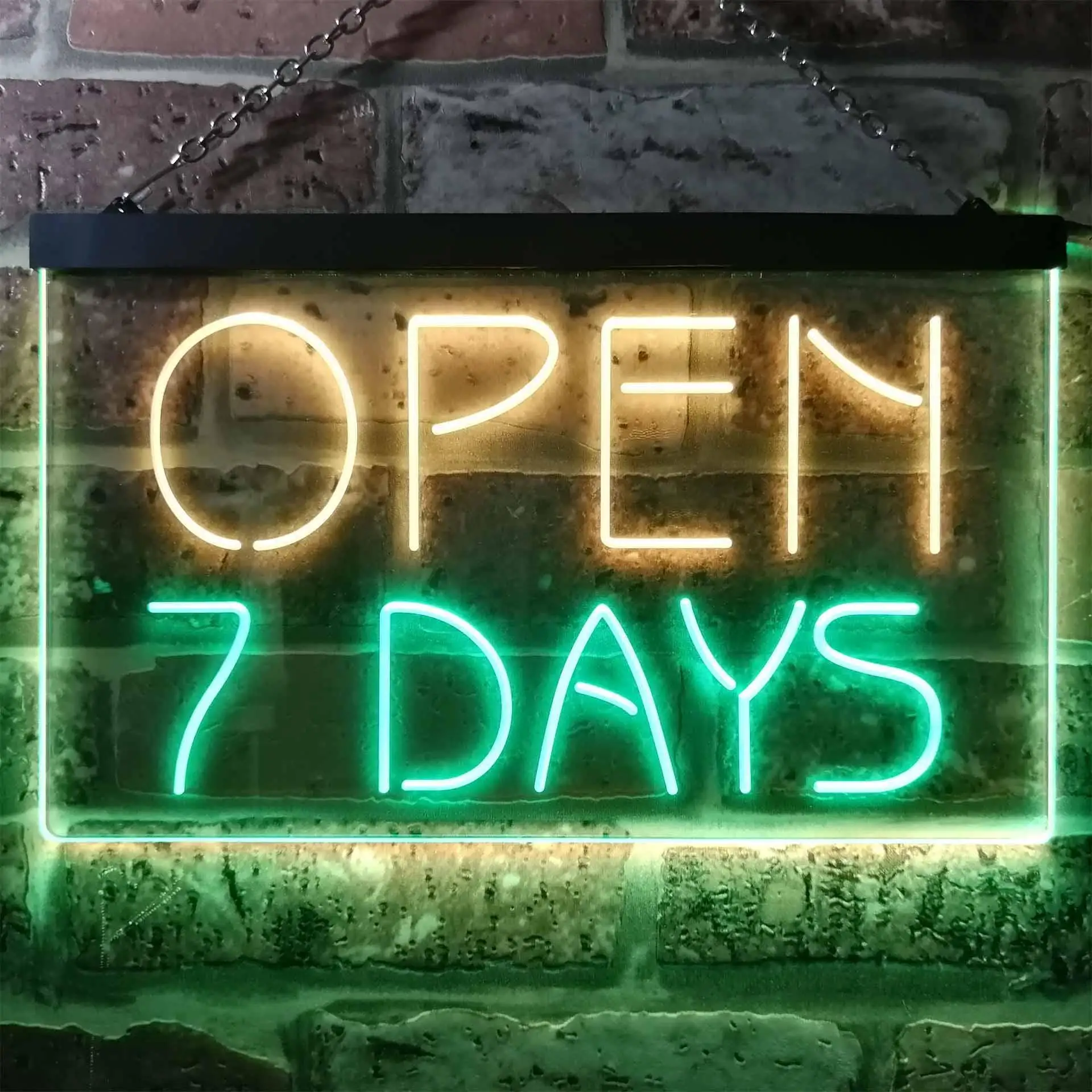 OPEN 7 DAYS Dual Color Led Neon Sign st6-i2608