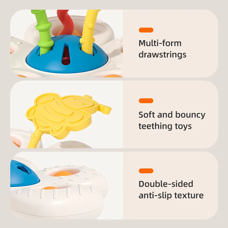Jouet de dentition éducatif en forme de grande fleur pour bébés, prévention des étouffements, jouet de croissance de compagnon à croquer Durable pour enfants, idéal