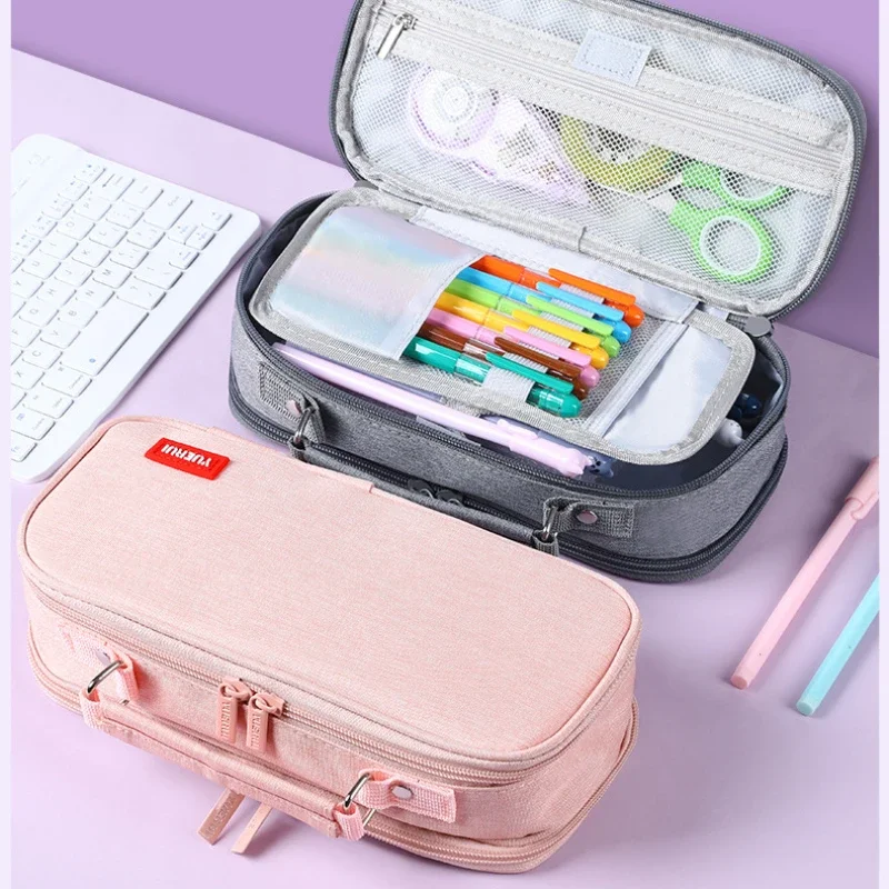 Multifunctional Large-capacity Pencil Case for Primary and Secondary School Students Portable Stationery Box Pen Case Pencil Bag